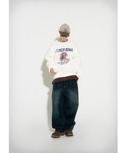 NO NEED（ノーニード）の「【PUNCHLINE】Punchball Sweatshirt/JUMT9210（スウェット・メンズ・ネイビー/クリーム/グレー・LL/L/M/3L）」の11枚目の写真