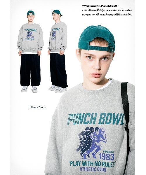 NO NEED（ノーニード）の「【PUNCHLINE】Punchball Sweatshirt/JUMT9210（スウェット・メンズ・ネイビー/クリーム/グレー・LL/L/M/3L）」の13枚目の写真