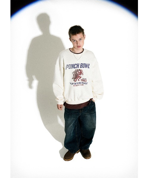 NO NEED（ノーニード）の「【PUNCHLINE】Punchball Sweatshirt/JUMT9210（スウェット・メンズ・ネイビー/クリーム/グレー・LL/L/M/3L）」の14枚目の写真