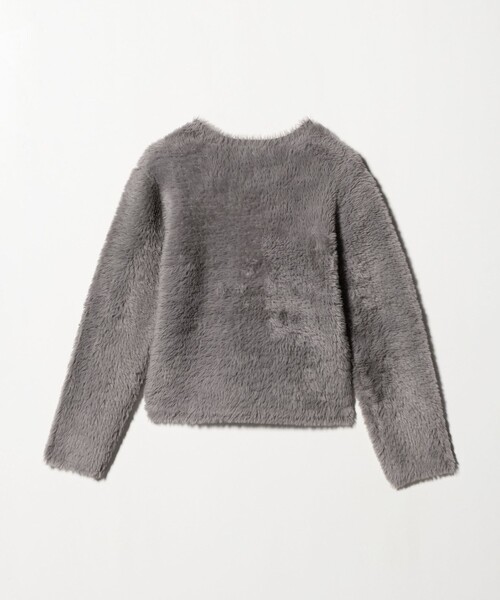 A DAY IN THE LIFE UNITED ARROWS(アデイインザライフユナイテッドアローズ)の「ファーライク クルーネックニット <A DAY IN THE LIFE>(ニット/セーター・レディース・ターコイズブルー系/モカ/ライトグレー・FREE)」の4枚目の写真