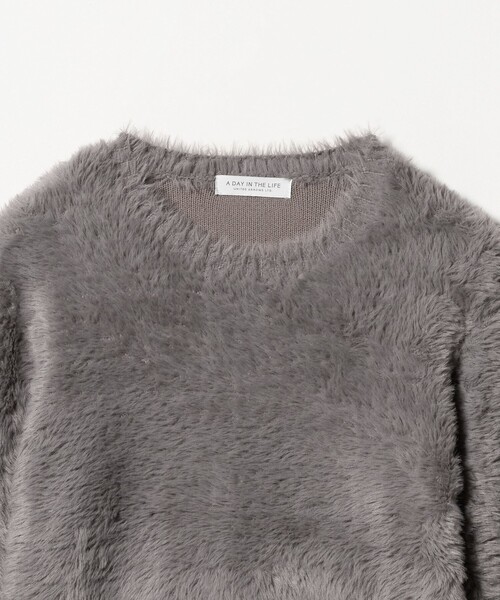 A DAY IN THE LIFE UNITED ARROWS(アデイインザライフユナイテッドアローズ)の「ファーライク クルーネックニット <A DAY IN THE LIFE>(ニット/セーター・レディース・ターコイズブルー系/モカ/ライトグレー・FREE)」の5枚目の写真