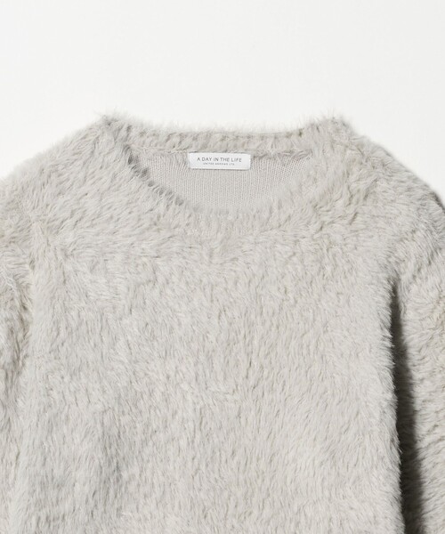 A DAY IN THE LIFE UNITED ARROWS(アデイインザライフユナイテッドアローズ)の「ファーライク クルーネックニット <A DAY IN THE LIFE>(ニット/セーター・レディース・ターコイズブルー系/モカ/ライトグレー・FREE)」の12枚目の写真