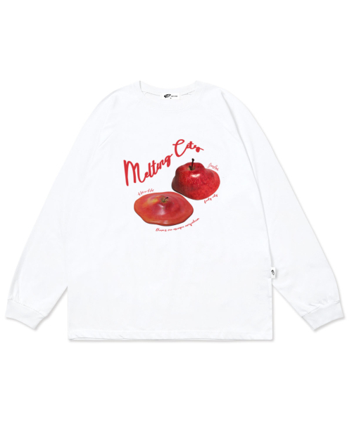 PAGESIISII（ページシシ）の「メルティングアップルプリントオーバーサイズロングスリーブホワイト（Tシャツ/カットソー・レディース・その他・MEDIUM/LARGE）」の2枚目の写真