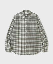 NAVONA FLANNEL CHECK SHIRT (GREEN)