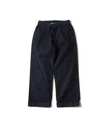 Heights Wide Loose Turnup Denim Pants Dark Navy