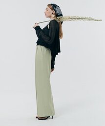 SILN（シルン）の「High waist wide bandig pants (MINT GREEN)（スラックス）」