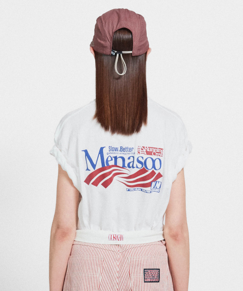 MENASOO（ミナス）の「Twist Track T Shirt_White（Tシャツ/カットソー・レディース・ホワイト・1/2/3）」の9枚目の写真