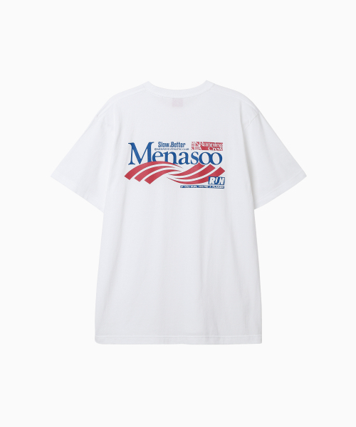 MENASOO（ミナス）の「Twist Track T Shirt_White（Tシャツ/カットソー・レディース・ホワイト・1/2/3）」の2枚目の写真