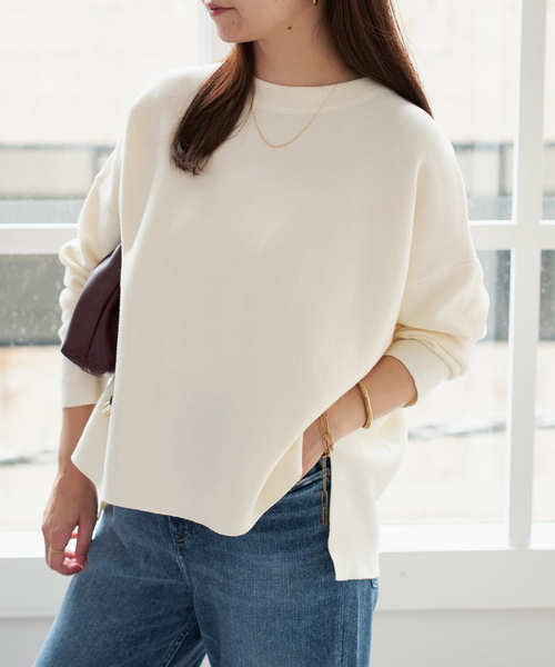 完売　SLOBE IENA コットンダブルフェイスプルオーバー セットアップ対応可/WEB限定/追加3》コットンダブルフェイスプル