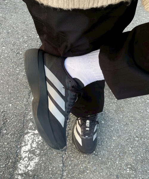 adidas（アディダス）の「アディゼロ EVO SL ウーブン / Adizero EVO SL WOVEN / ランニングシューズ / アディダス adidas（スニーカー・メンズ・ブルー/ホワイト×ブラック/ブラック/ブラック系その他/ホワイト×シルバー・29.0cm/28.5cm/28.0cm/27.5cm/27.0cm/26.5cm/26.0cm/25.5cm/25.0cm/24.5cm）」の10枚目の写真