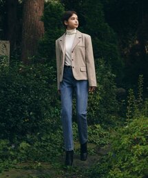 ADAUL（アダウル）の「サンドヘリンボーンジャケット - ベージュ（テーラードジャケット）」