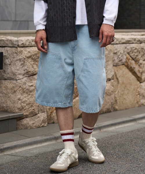 MAISON CLUB(メゾンクラブ)の「【MAISON CLUB】Double Knee Short Pants / デニムダブルニーショートパンツ ショーツ(デニムパンツ・メンズ・ブラック/サックスブルー/グレー/ネイビー・L/M)」の21枚目の写真