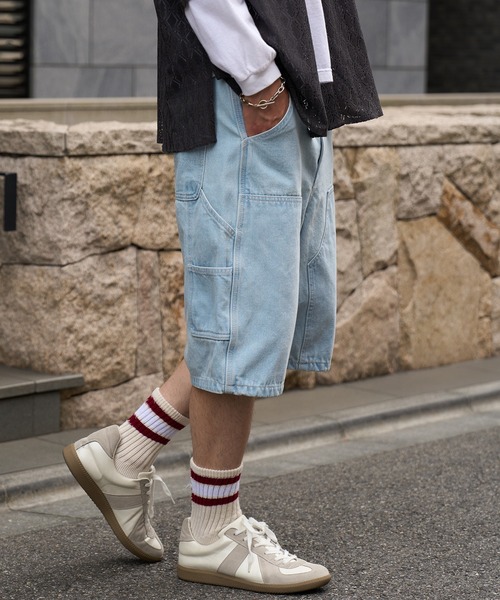 MAISON CLUB(メゾンクラブ)の「【MAISON CLUB】Double Knee Short Pants / デニムダブルニーショートパンツ ショーツ(デニムパンツ・メンズ・ブラック/サックスブルー/グレー/ネイビー・L/M)」の20枚目の写真