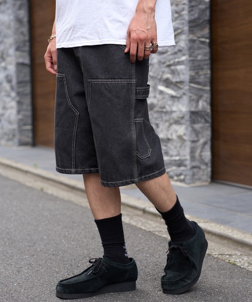 MAISON CLUB(メゾンクラブ)の「【MAISON CLUB】Double Knee Short Pants / デニムダブルニーショートパンツ ショーツ(デニムパンツ・メンズ・ブラック/サックスブルー/グレー/ネイビー・L/M)」の7枚目の写真