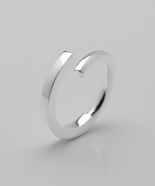 MAISON SPECIAL（メゾンスペシャル）の「《UNISEX》【Made In YAMANASHI Jewelry】〇□ Open Ring/山梨産〇□オープンリング【MAISON SPECIAL/メゾンスペシャル】（リング・メンズ・シルバー・FREE）」の3枚目の写真