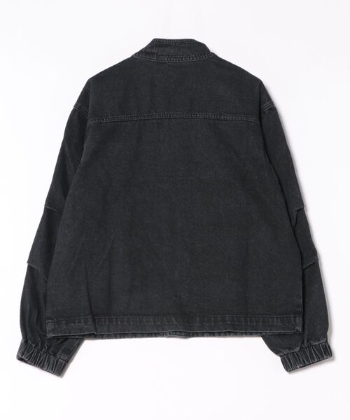 NOWLE(ノウル)の「【NOWLE】スタンドカラー ブラック デニムブルゾン(デニムジャケット・メンズ・ダークネイビー・LARGE/MEDIUM/X-LARGE)」の9枚目の写真