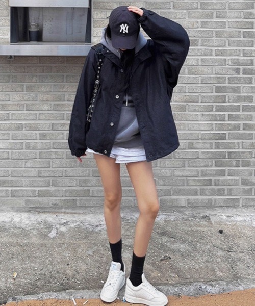 NOWLE(ノウル)の「【NOWLE】スタンドカラー ブラック デニムブルゾン(デニムジャケット・メンズ・ダークネイビー・LARGE/MEDIUM/X-LARGE)」の11枚目の写真