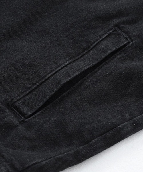 NOWLE(ノウル)の「【NOWLE】スタンドカラー ブラック デニムブルゾン(デニムジャケット・メンズ・ダークネイビー・LARGE/MEDIUM/X-LARGE)」の2枚目の写真