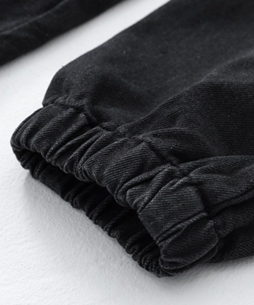 NOWLE(ノウル)の「【NOWLE】スタンドカラー ブラック デニムブルゾン(デニムジャケット・メンズ・ダークネイビー・LARGE/MEDIUM/X-LARGE)」の3枚目の写真