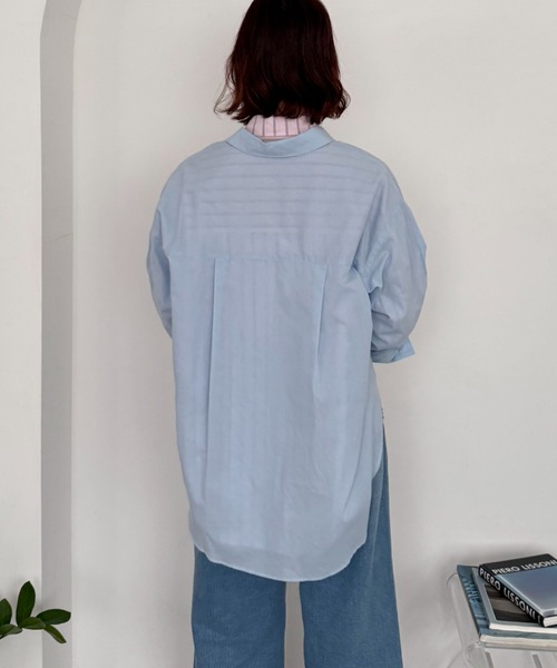 Doux archives（ドゥアルシーヴ）の「【26SS先行予約】シアーボイル２ＷＡＹシャツ（シャツ/ブラウス・レディース・サックスブルー/ピンク/イエロー・FREE）」の10枚目の写真