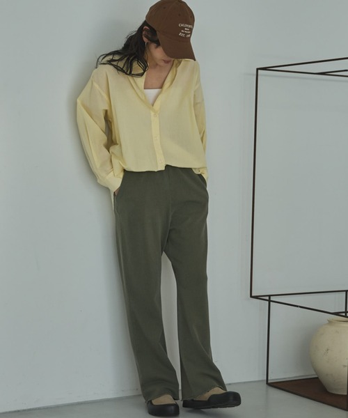 Doux archives（ドゥアルシーヴ）の「【26SS先行予約】シアーボイル２ＷＡＹシャツ（シャツ/ブラウス・レディース・サックスブルー/ピンク/イエロー・FREE）」の13枚目の写真