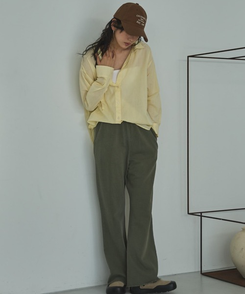 Doux archives（ドゥアルシーヴ）の「【26SS先行予約】シアーボイル２ＷＡＹシャツ（シャツ/ブラウス・レディース・サックスブルー/ピンク/イエロー・FREE）」の18枚目の写真