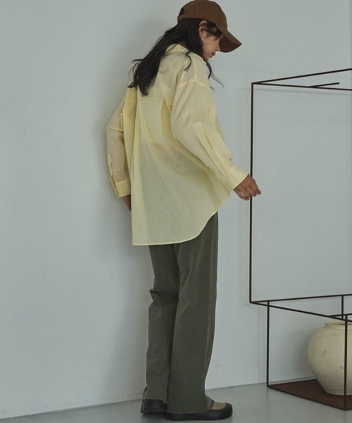 Doux archives（ドゥアルシーヴ）の「【26SS先行予約】シアーボイル２ＷＡＹシャツ（シャツ/ブラウス・レディース・サックスブルー/ピンク/イエロー・FREE）」の20枚目の写真