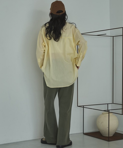 Doux archives（ドゥアルシーヴ）の「【26SS先行予約】シアーボイル２ＷＡＹシャツ（シャツ/ブラウス・レディース・サックスブルー/ピンク/イエロー・FREE）」の21枚目の写真