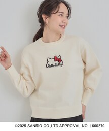 Kitty 白ニット FREAK'S STORE/「HELLO KITTY」 サガラ刺繍 イニシャル ニット