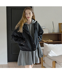Quilted Liner Hooded Jumper - BEIGE
