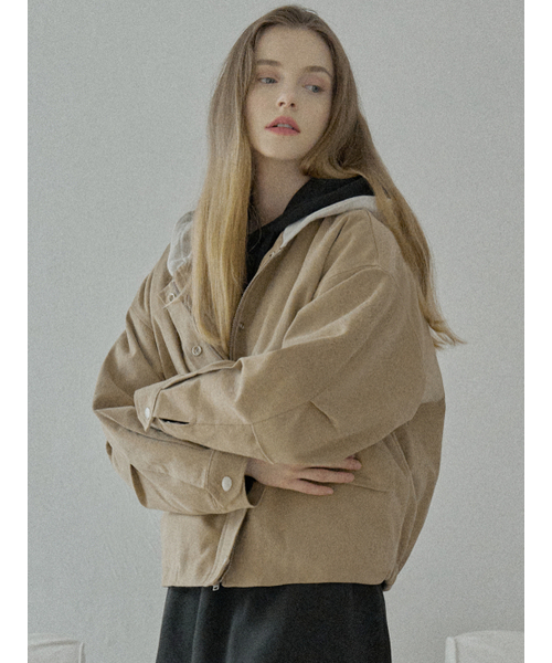 AVANT-G（アバン）の「Quilted Liner Hooded Jumper - BEIGE（その他アウター・レディース・ブラック/ベージュ・FREE）」の6枚目の写真