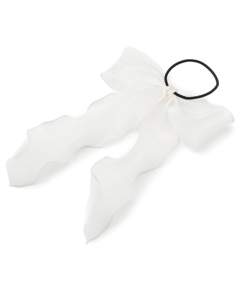 by LOVEiT（バイラビット）の「【卒服】オーガンジーポニー（ヘアゴム・キッズ・アイボリー・F）」の2枚目の写真