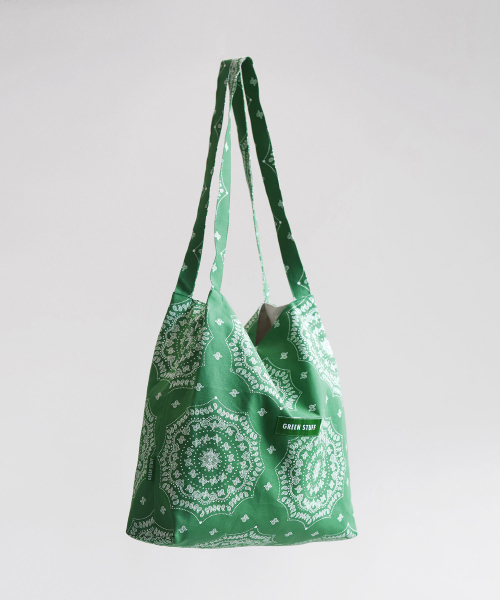 GREEN STUFF(グリーンスタッフ)の「思わずパク・シハン・ショッパーバッグ 53 ペイズリー - green(エコバッグ/サブバッグ・レディース・その他・FREE)」の1枚目の写真