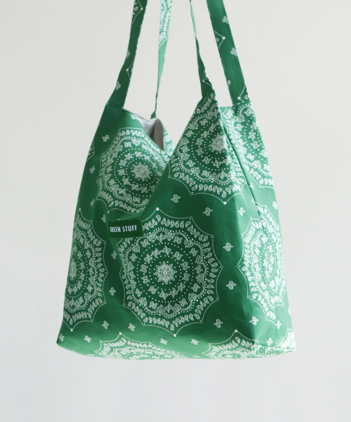 GREEN STUFF(グリーンスタッフ)の「思わずパク・シハン・ショッパーバッグ 53 ペイズリー - green(エコバッグ/サブバッグ・レディース・その他・FREE)」の6枚目の写真