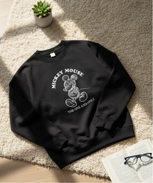 Disney（ディズニー）の「【DISNEY/ディズニー】ミッキーマウスリップルダンボール　アップリケ＆サガラ刺繍クルーネックトレーナー/ユニセックス（スウェット）」