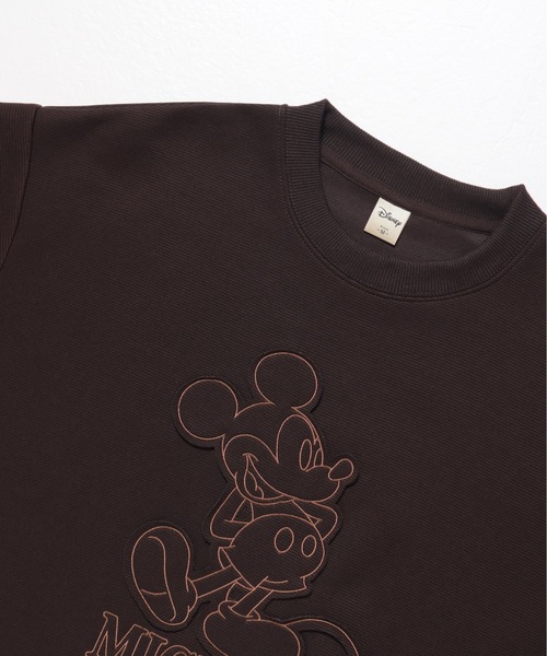 Disney(ディズニー)の「【DISNEY/ディズニー】ミッキーマウスリップルダンボール アップリケ&サガラ刺繍クルーネックトレーナー/ユニセックス(スウェット・レディース・ブラック/オフホワイト/スミクロ/オートミール/ブラウン/ライトグリーン・MEDIUM/LARGE)」の17枚目の写真