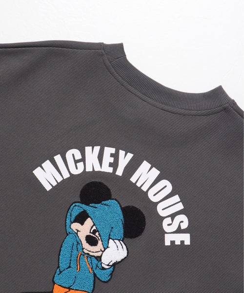 Disney(ディズニー)の「【DISNEY/ディズニー】ミッキーマウスリップルダンボール アップリケ&サガラ刺繍クルーネックトレーナー/ユニセックス(スウェット・レディース・ブラック/オフホワイト/スミクロ/オートミール/ブラウン/ライトグリーン・MEDIUM/LARGE)」の13枚目の写真