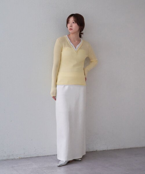 SHENERY（シーナリー）の「ポンチタイトスカート（スカート・レディース・ブラック/ホワイト/グレー・36/38）」の5枚目の写真