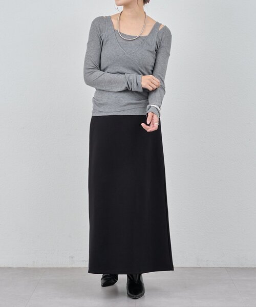 SHENERY（シーナリー）の「ポンチタイトスカート（スカート・レディース・ブラック/ホワイト/グレー・36/38）」の12枚目の写真