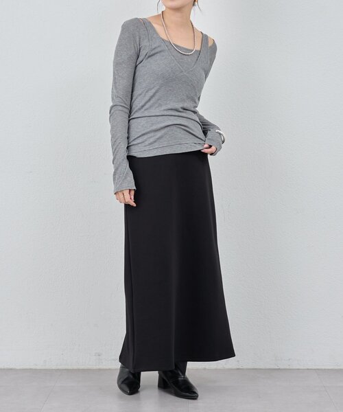 SHENERY（シーナリー）の「ポンチタイトスカート（スカート・レディース・ブラック/ホワイト/グレー・36/38）」の16枚目の写真