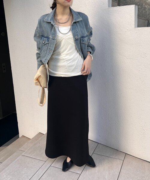 SHENERY（シーナリー）の「ポンチタイトスカート（スカート・レディース・ブラック/ホワイト/グレー・36/38）」の21枚目の写真