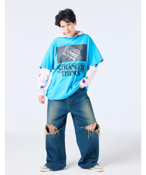 Little sunny bite（リトルサニーバイト）の「★Little sunny bite★stranger things x little sunny bite photo big tee（Tシャツ/カットソー・レディース・ブラック/ブルー/ホワイト・MEDIUM/SMALL）」の16枚目の写真