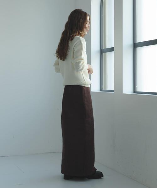 URBAN RESEARCH Sonny Label（アーバンリサーチサニーレーベル）の「ハリスツイードモチーフ付きニット（ニット/セーター・レディース・チャコールグレー/オフホワイト/グレー系その他/ネイビー・FREE）」の10枚目の写真