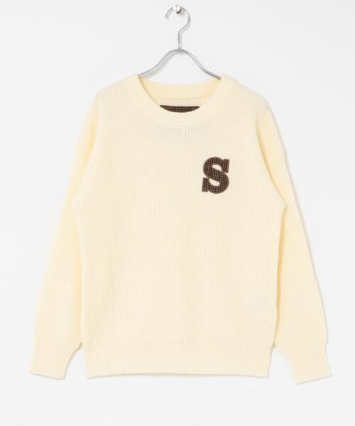 URBAN RESEARCH Sonny Label（アーバンリサーチサニーレーベル）の「ハリスツイードモチーフ付きニット（ニット/セーター・レディース・チャコールグレー/オフホワイト/グレー系その他/ネイビー・FREE）」の11枚目の写真