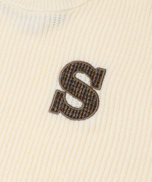 URBAN RESEARCH Sonny Label（アーバンリサーチサニーレーベル）の「ハリスツイードモチーフ付きニット（ニット/セーター・レディース・チャコールグレー/オフホワイト/グレー系その他/ネイビー・FREE）」の12枚目の写真