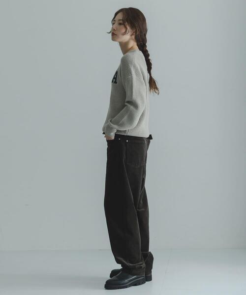 URBAN RESEARCH Sonny Label（アーバンリサーチサニーレーベル）の「ハリスツイードモチーフ付きニット（ニット/セーター・レディース・チャコールグレー/オフホワイト/グレー系その他/ネイビー・FREE）」の19枚目の写真