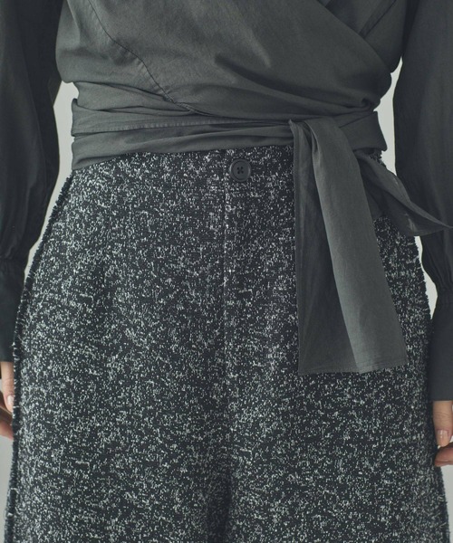 Curensology（カレンソロジー）の「Curensology(カレンソロジー)/＜C.S.G＞ネップツィードパンツ（その他パンツ・レディース・ブラック・FREE）」の9枚目の写真