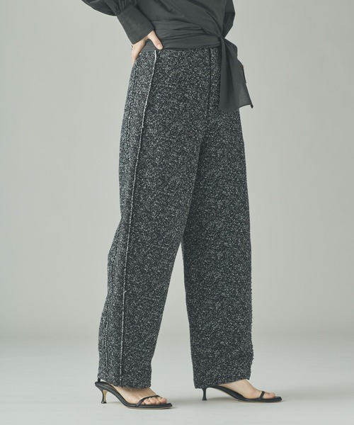 Curensology（カレンソロジー）の「Curensology(カレンソロジー)/＜C.S.G＞ネップツィードパンツ（その他パンツ・レディース・ブラック・FREE）」の2枚目の写真