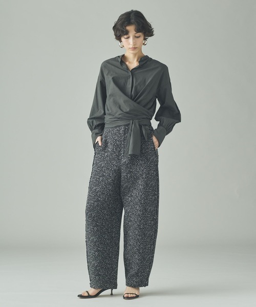 Curensology（カレンソロジー）の「Curensology(カレンソロジー)/＜C.S.G＞ネップツィードパンツ（その他パンツ・レディース・ブラック・FREE）」の4枚目の写真