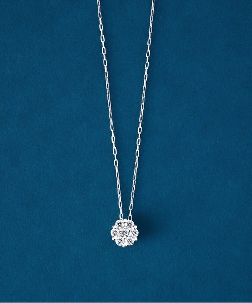 Jewel closet by L&Co.(ジュエルクローゼットバイエルアンドコー)の「プラチナ ダイヤモンド モチーフ ネックレス(ネックレス・レディース・シルバー系5/シルバー系3/シルバー系4/シルバー系2/シルバー系1・FREE)」の4枚目の写真
